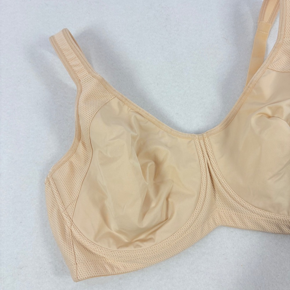 Title Nine Underwire Bra Womens 38DD Beige Mesh No Pads Support Comfort Nude - Picture 3 of 6
